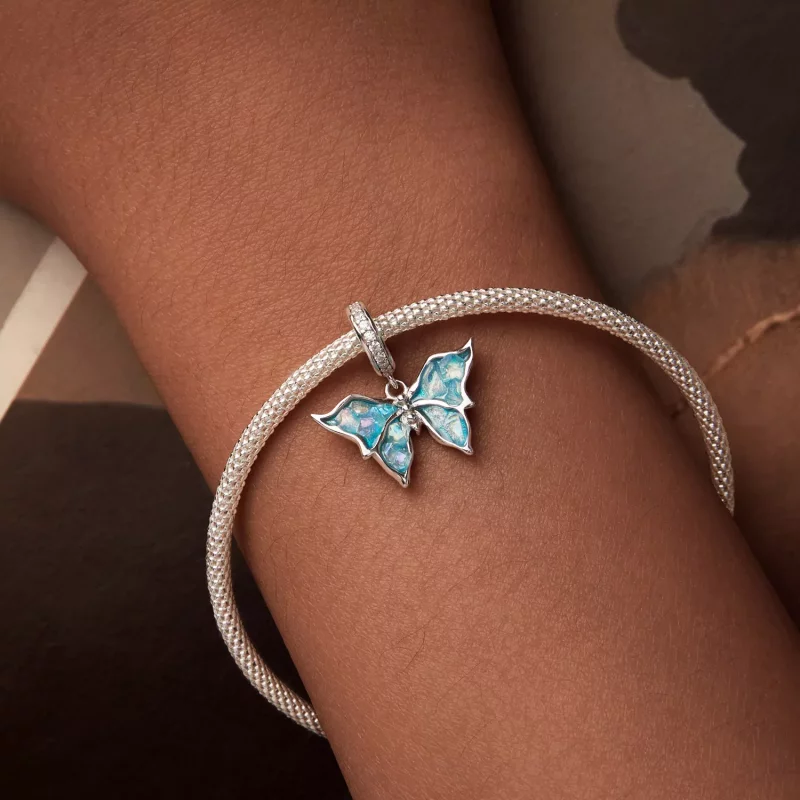 (imagen para) Colgante de morfo azul estilo PANDORA - BSC982 - Ver 6