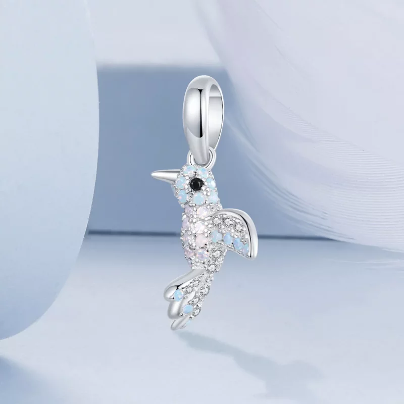 (imagen para) Colgante de pájaro con incrustaciones estilo PANDORA - BSC993 - Ver 2