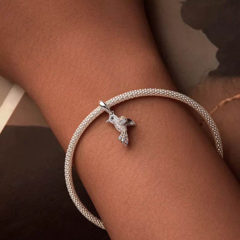 (imagen para) Colgante de pájaro con incrustaciones estilo PANDORA - BSC993 - Ver 6