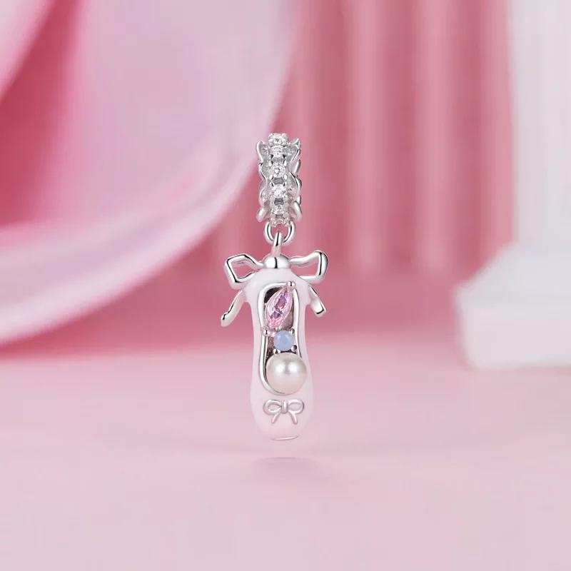 (imagen para) Colgante de zapatilla de ballet estilo PANDORA - SCC2761 - Ver 2
