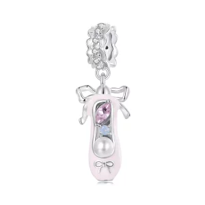 Colgante de zapatilla de ballet estilo PANDORA - SCC2761 (imagen para) Colgante de zapatilla de ballet estilo PANDORA - SCC2761