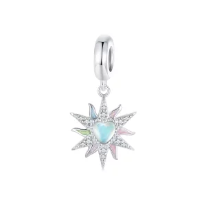 Colgante estilo PANDORA con diseño de sol de colores - BSC976 (imagen para) Colgante estilo PANDORA con diseño de sol de colores - BSC976