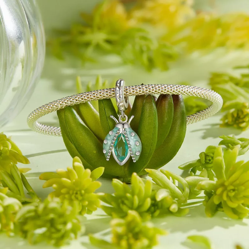 (imagen para) Colgante estilo PANDORA Oasis con mariquita - SCC2772 - Ver 3
