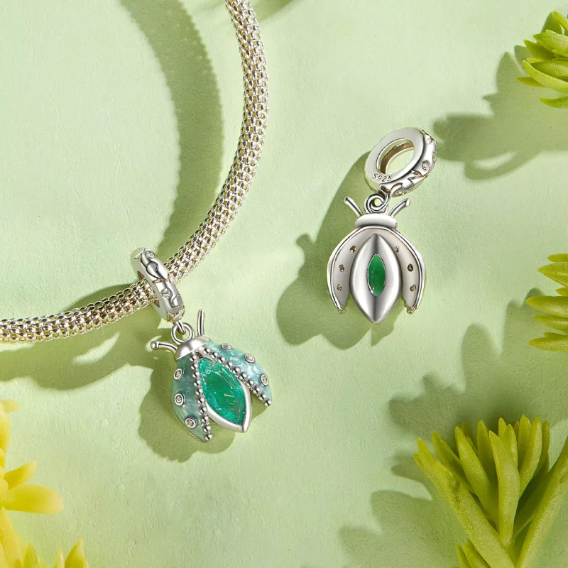 (imagen para) Colgante estilo PANDORA Oasis con mariquita - SCC2772 - Ver 4