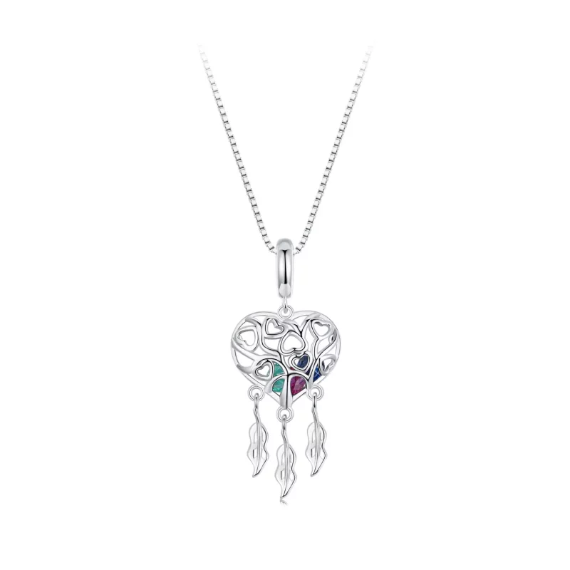 (imagen para) Collar atrapasueños con árbol de la vida del amor estilo PANDORA - SCN519