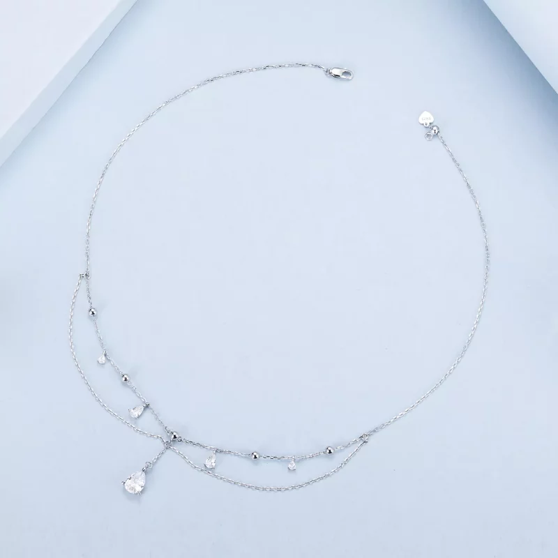 (imagen para) Collar con borlas y gotas de agua estilo PANDORA - BSN383 - Ver 3