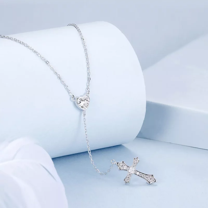 (imagen para) Collar con cruz estilo PANDORA - BSN384 - Ver 2