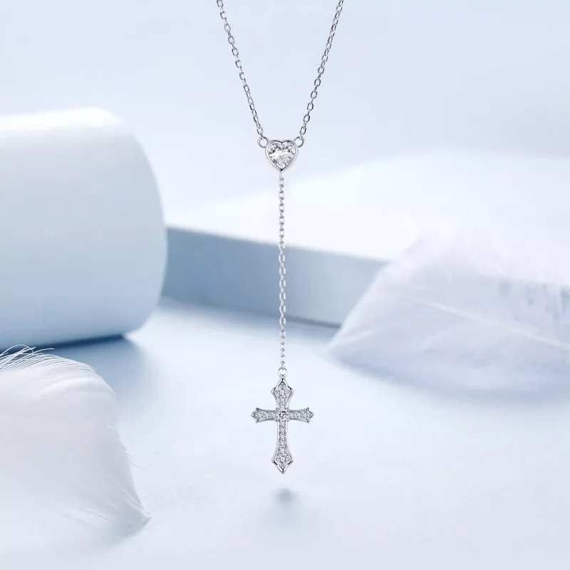 (imagen para) Collar con cruz estilo PANDORA - BSN384 - Ver 3