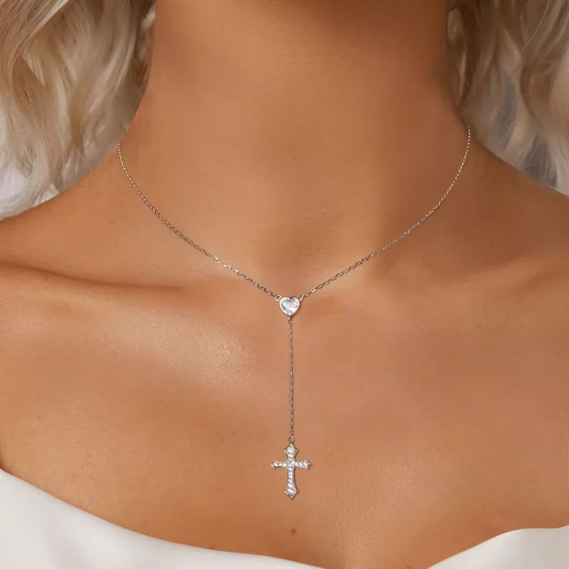 (imagen para) Collar con cruz estilo PANDORA - BSN384 - Ver 5