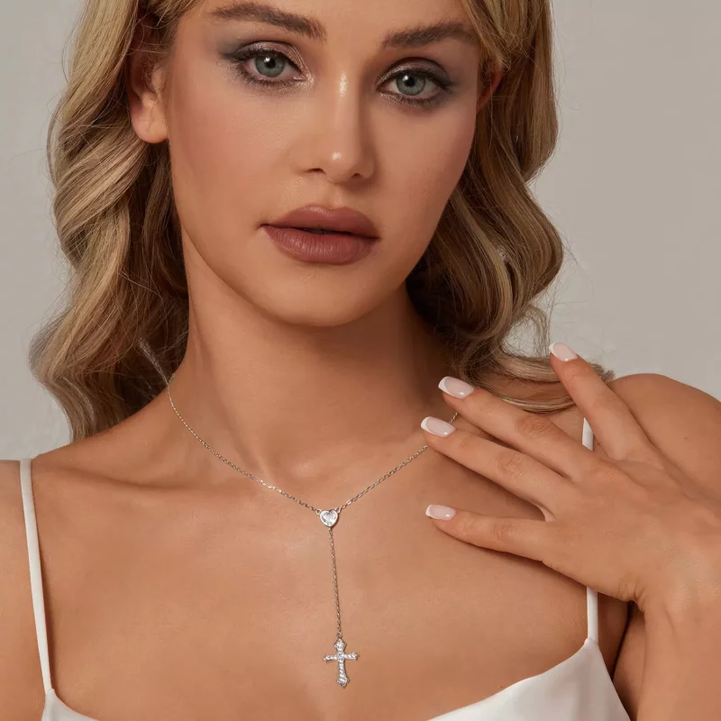(imagen para) Collar con cruz estilo PANDORA - BSN384 - Ver 6