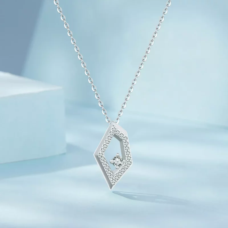 (imagen para) Collar con destellos geométricos estilo PANDORA - SCN517 - Ver 3