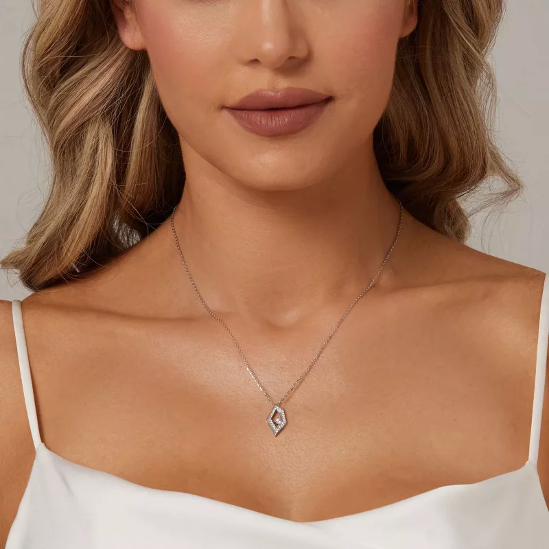 (imagen para) Collar con destellos geométricos estilo PANDORA - SCN517 - Ver 6