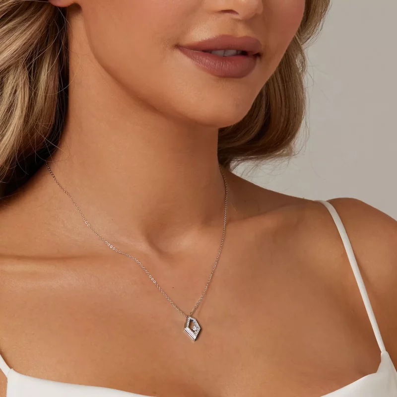 (imagen para) Collar con destellos geométricos estilo PANDORA - SCN517 - Ver 7