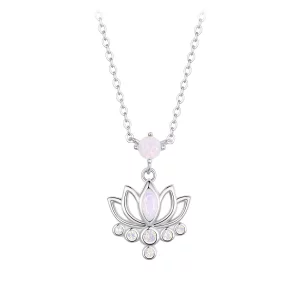 (imagen para) Collar con flor de loto estilo PANDORA - SCN520