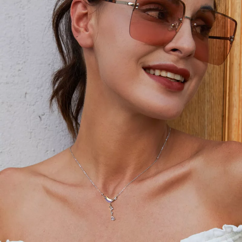 (imagen para) Collar con galaxia y luna estilo PANDORA - BSN380 - Ver 5