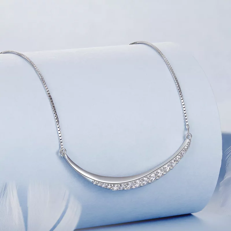 (imagen para) Collar con sonrisa de luna estilo PANDORA - BSN374 - Ver 2