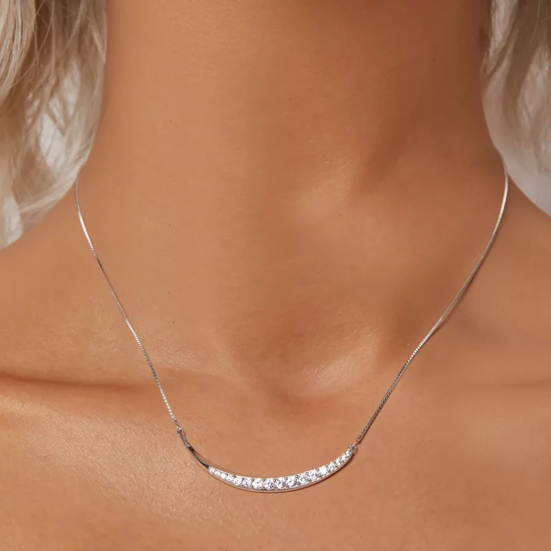 (imagen para) Collar con sonrisa de luna estilo PANDORA - BSN374 - Ver 5