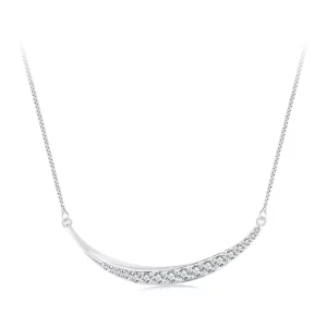 Collar con sonrisa de luna estilo PANDORA - BSN374 (imagen para) Collar con sonrisa de luna estilo PANDORA - BSN374