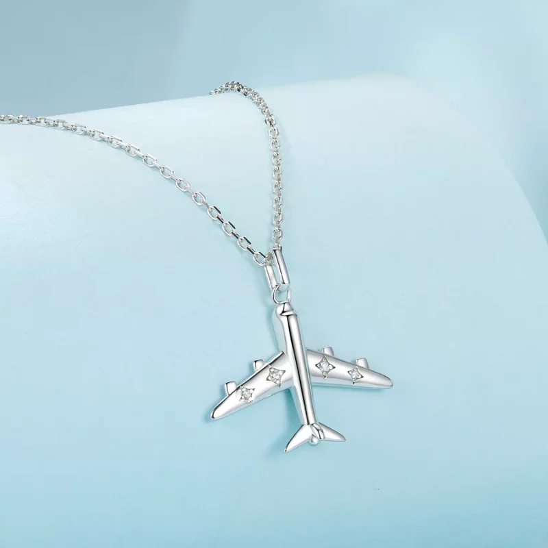 (imagen para) Collar de avión estilo PANDORA - SCN522 - Ver 2