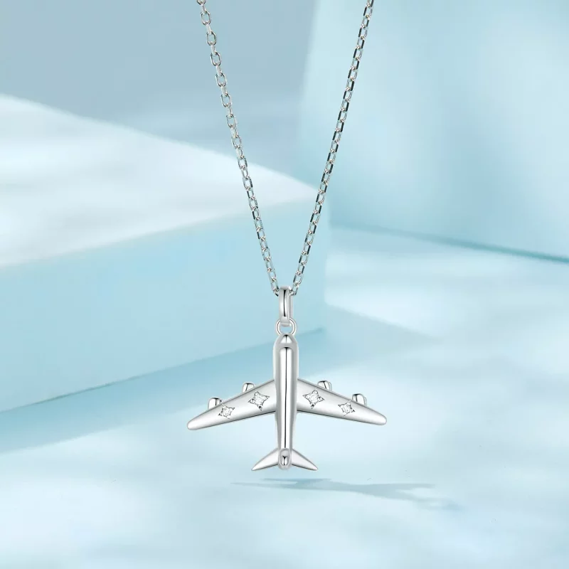 (imagen para) Collar de avión estilo PANDORA - SCN522 - Ver 3