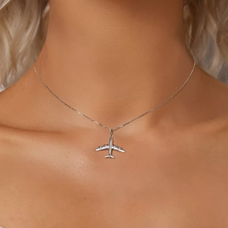 (imagen para) Collar de avión estilo PANDORA - SCN522 - Ver 5