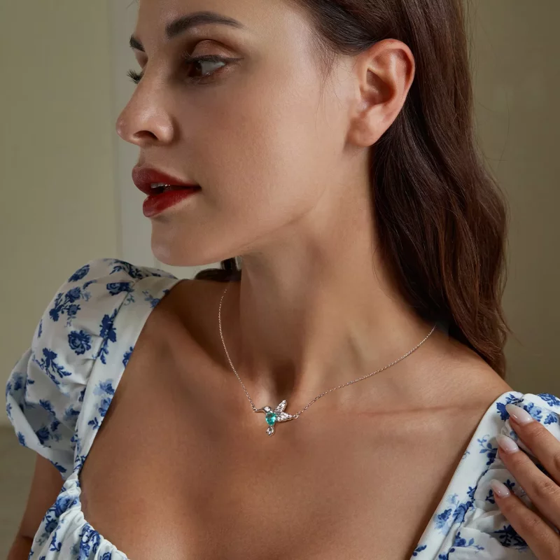 (imagen para) Collar de colibrí estilo PANDORA - BSN378 - Ver 6