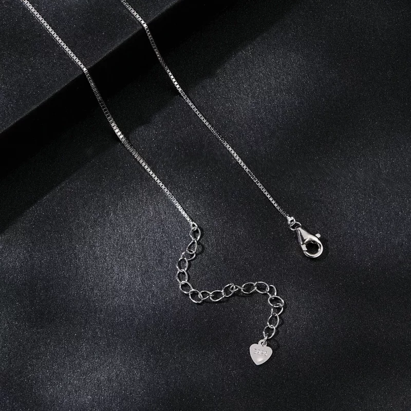 (imagen para) Collar de moissanita en forma de corazón con estilo PANDORA (un certificado) - M - Ver 4