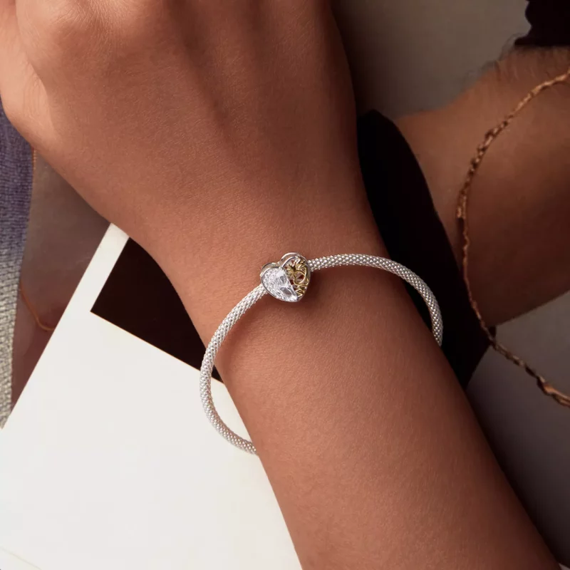 (imagen para) Cuentas de corazón de mamá estilo PANDORA - BSC1002 - Ver 6