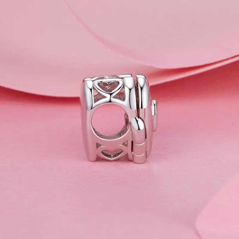 (imagen para) Cuentas de corazón que se abren y cierran para San Valentín, estilo PANDORA - BS - Ver 3