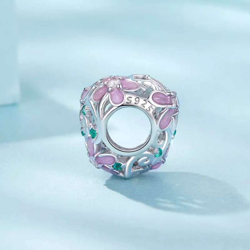 (imagen para) Cuentas de enredadera con flores estilo PANDORA - SCC2739 - Ver 3