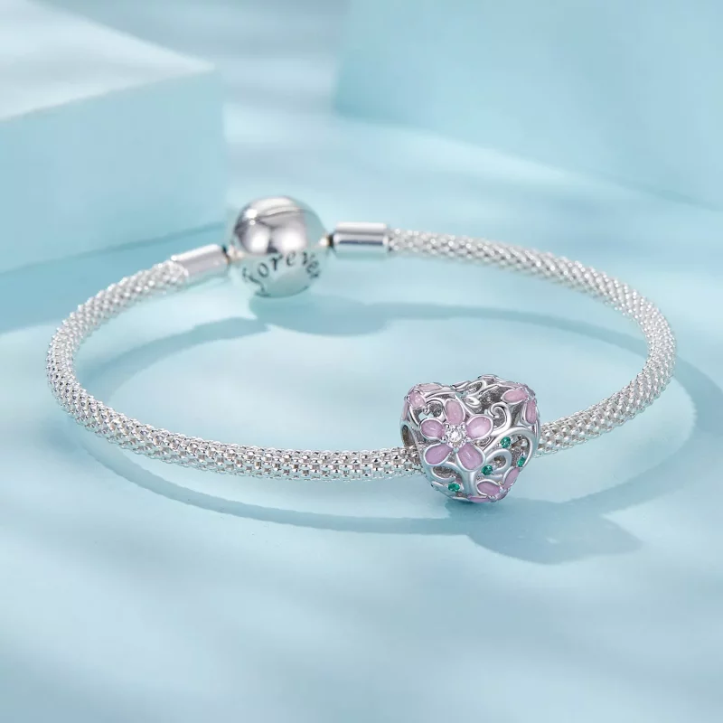 (imagen para) Cuentas de enredadera con flores estilo PANDORA - SCC2739 - Ver 5