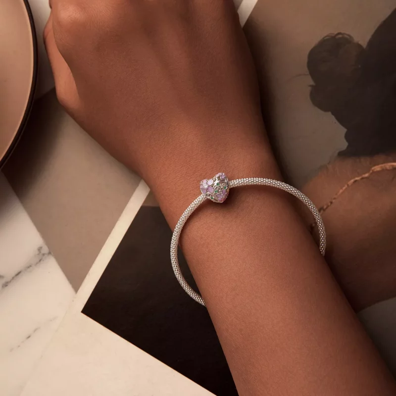 (imagen para) Cuentas de enredadera con flores estilo PANDORA - SCC2739 - Ver 6