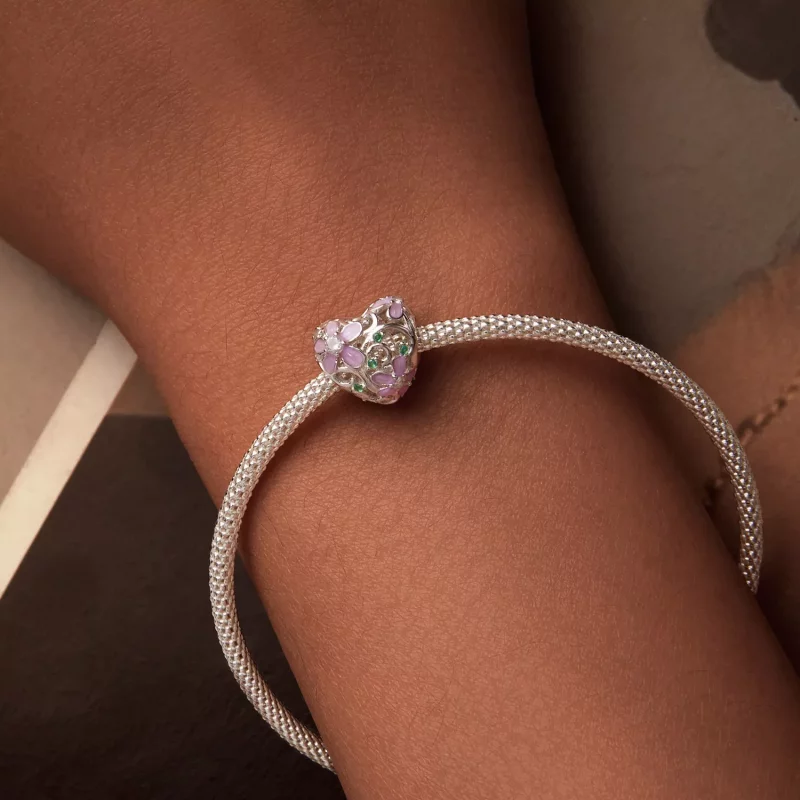 (imagen para) Cuentas de enredadera con flores estilo PANDORA - SCC2739 - Ver 7