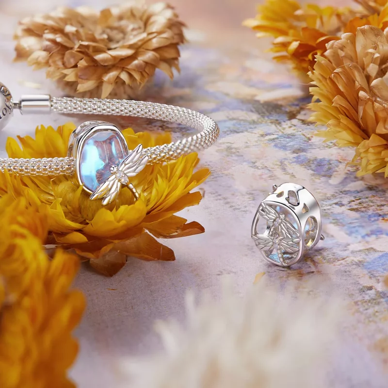 (imagen para) Cuentas de libélula Monet estilo PANDORA - BSC987 - Ver 4
