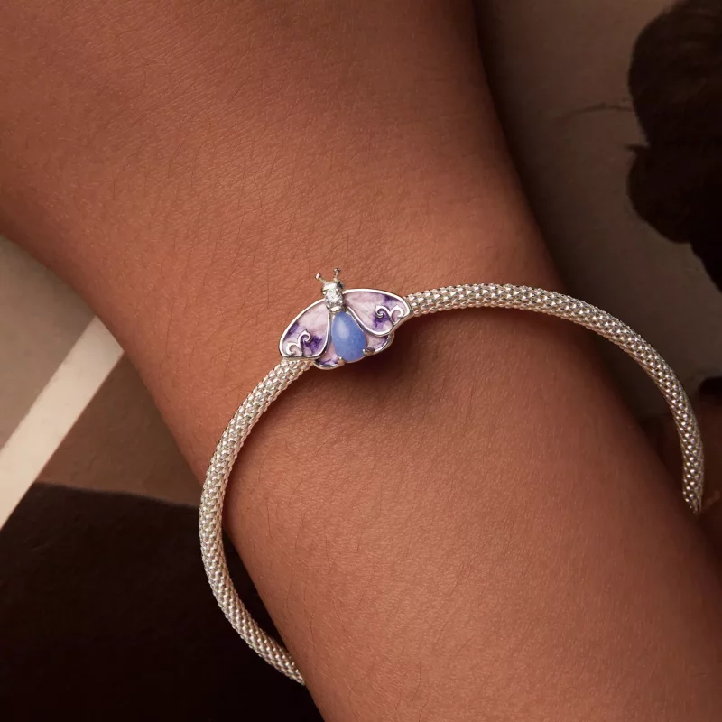(imagen para) Cuentas de mariposa con degradado luminoso estilo PANDORA - SCC2732 - Ver 3