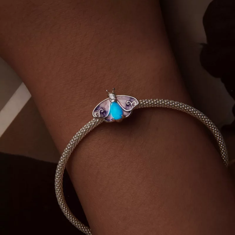 (imagen para) Cuentas de mariposa con degradado luminoso estilo PANDORA - SCC2732 - Ver 5