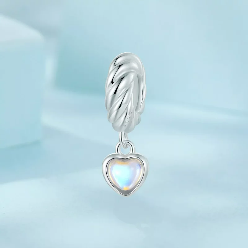 (imagen para) Cuentas espaciadoras de silicona con forma de corazón inteligente estilo PANDORA - Ver 2