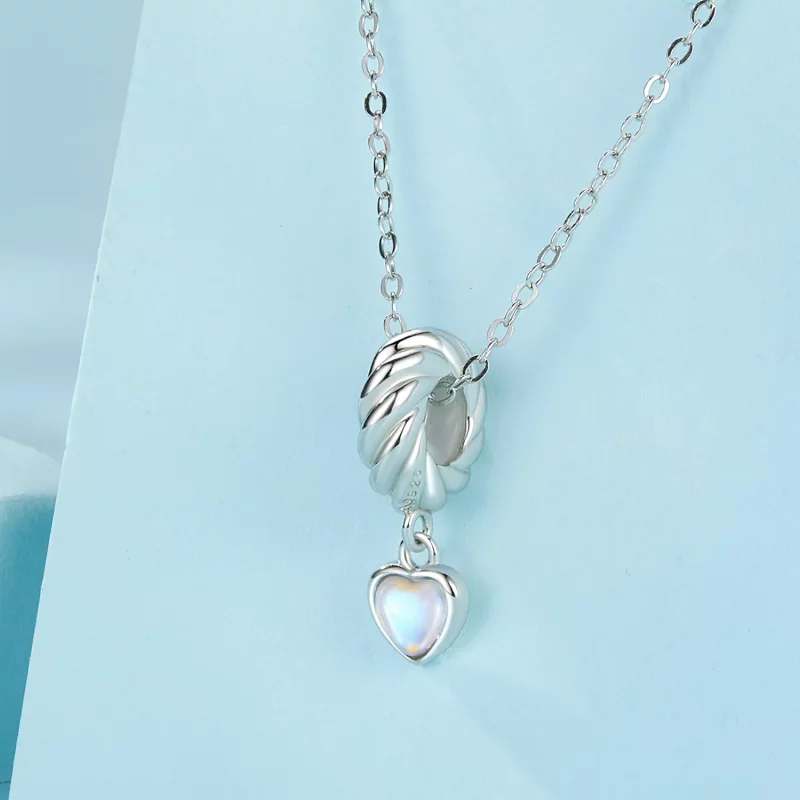 (imagen para) Cuentas espaciadoras de silicona con forma de corazón inteligente estilo PANDORA - Ver 3