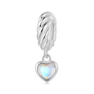 (imagen para) Cuentas espaciadoras de silicona con forma de corazón inteligente estilo PANDORA - SCC2755