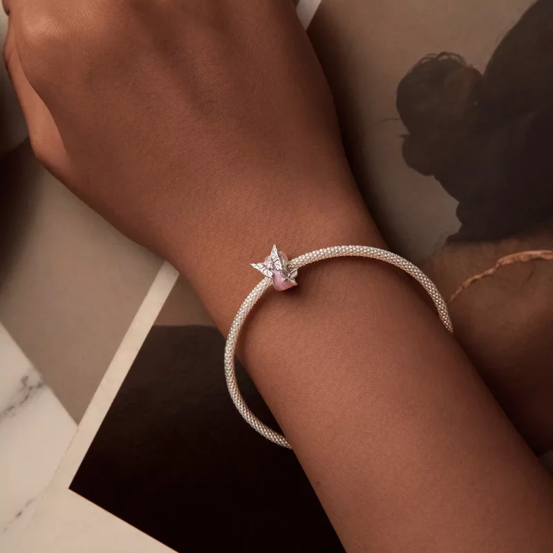 (imagen para) Cuentas espaciadoras de silicona con forma de mariposa Monet estilo PANDORA - BS - Ver 5