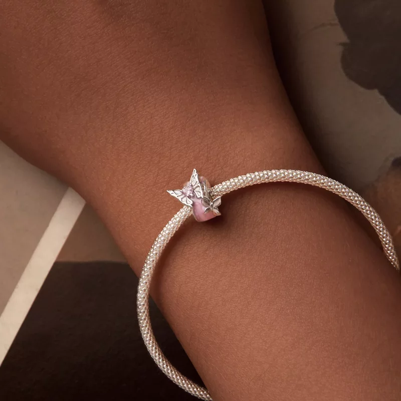 (imagen para) Cuentas espaciadoras de silicona con forma de mariposa Monet estilo PANDORA - BS - Ver 6