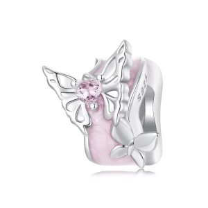 (imagen para) Cuentas espaciadoras de silicona con forma de mariposa Monet estilo PANDORA - BSC991