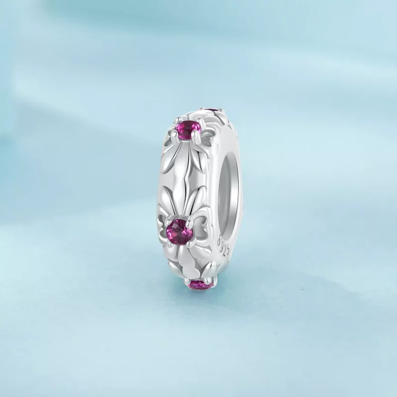 (imagen para) Cuentas espaciadoras de silicona estilo retro Iris de PANDORA - SCC2756 - Ver 2