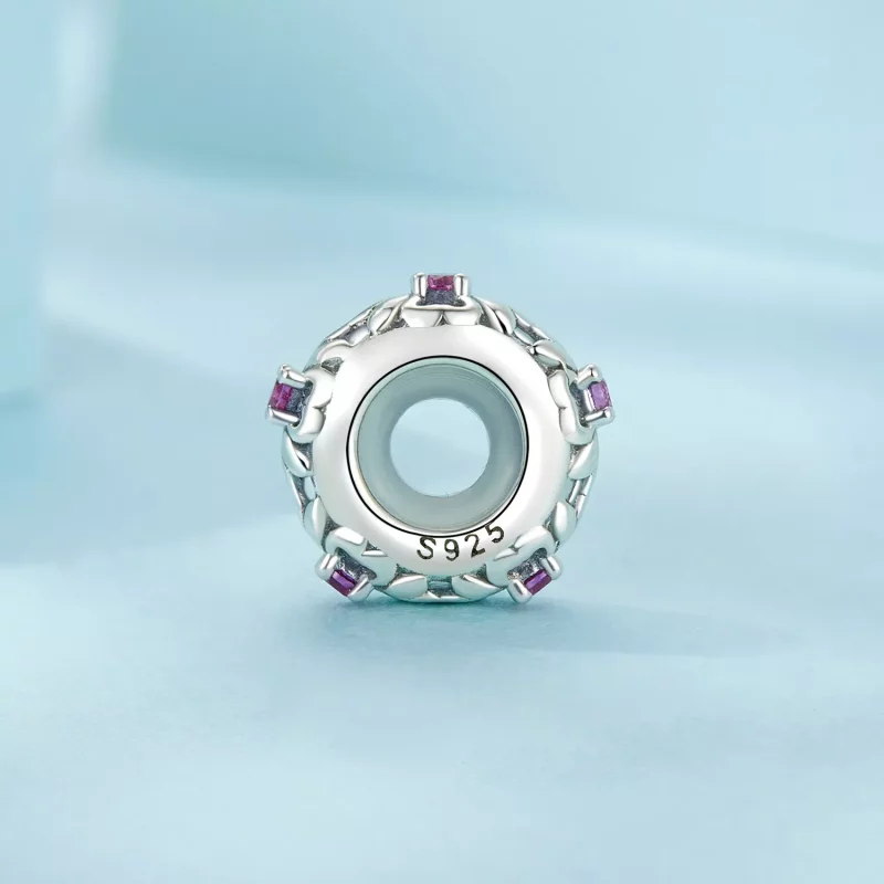 (imagen para) Cuentas espaciadoras de silicona estilo retro Iris de PANDORA - SCC2756 - Ver 3