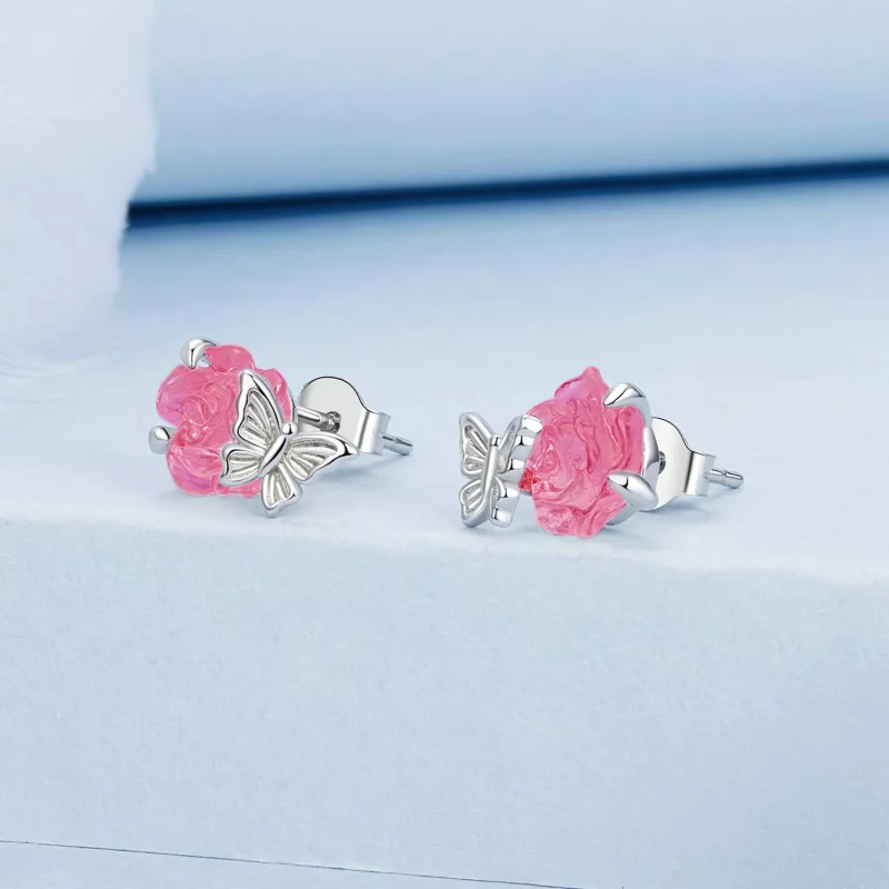 (imagen para) PANDORA Estilo Cristal Rosa - BSE978 - Ver 3