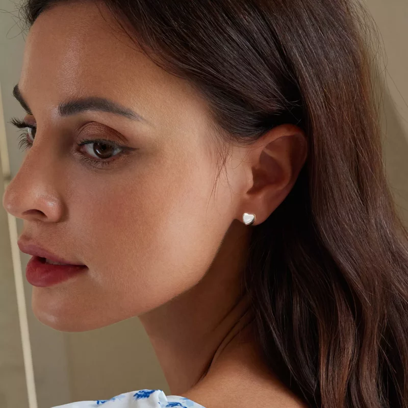 (imagen para) Pendientes blancos conmovedores estilo PANDORA - BSE969 - Ver 6