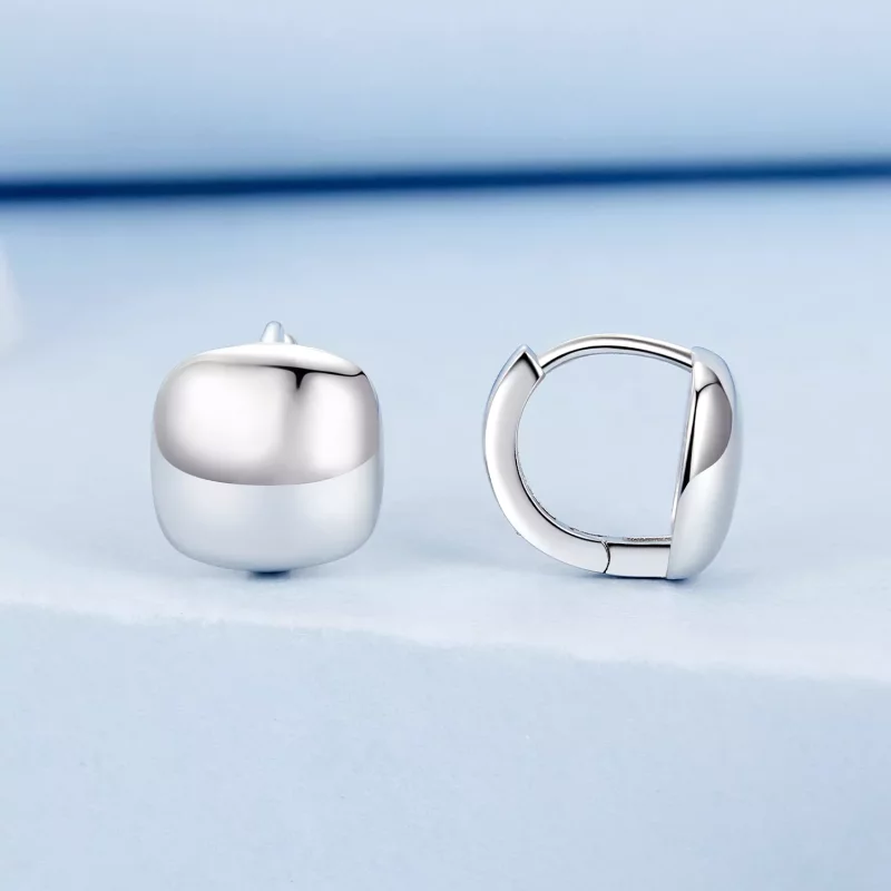 (imagen para) Pendientes cuadrados estilo PANDORA - BSE973 - Ver 2
