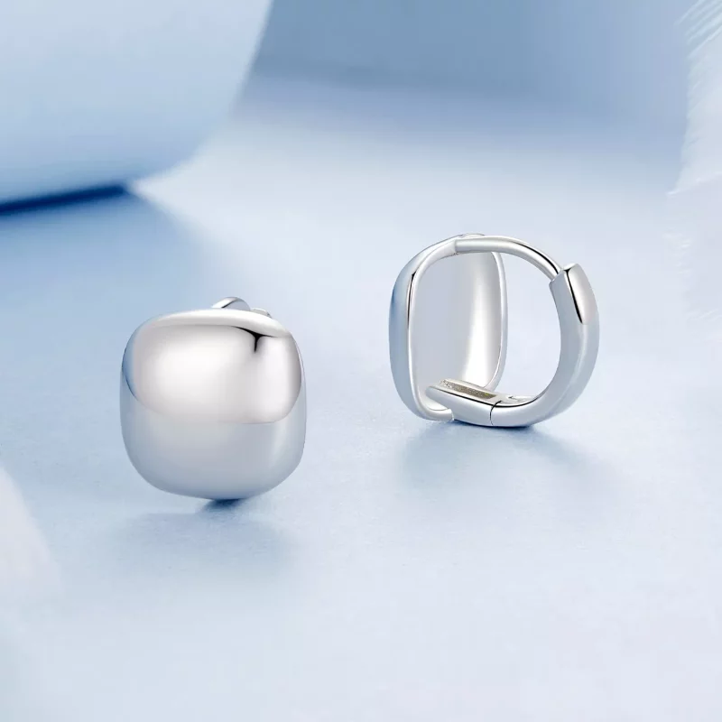 (imagen para) Pendientes cuadrados estilo PANDORA - BSE973 - Ver 3
