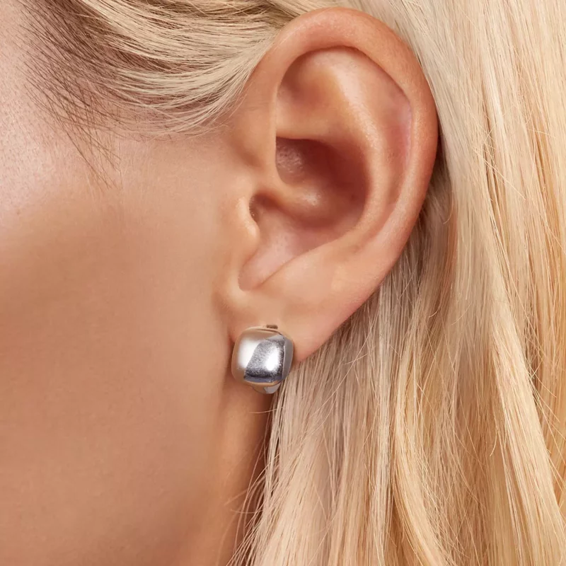 (imagen para) Pendientes cuadrados estilo PANDORA - BSE973 - Ver 5