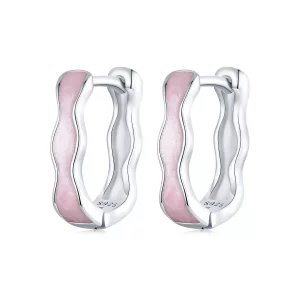 Pendientes cuadrados rosas estilo PANDORA - SCE1709 (imagen para) Pendientes cuadrados rosas estilo PANDORA - SCE1709